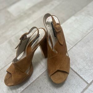 Alice and Olivia suede platform sandals